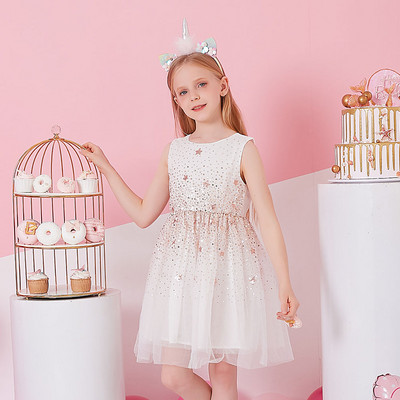 DXTON 2022 laste suvekleidid varrukateta printsess tüdrukute kleit, peokostüüm, väikelapse vikerkaar, vabaaja laste kleit,