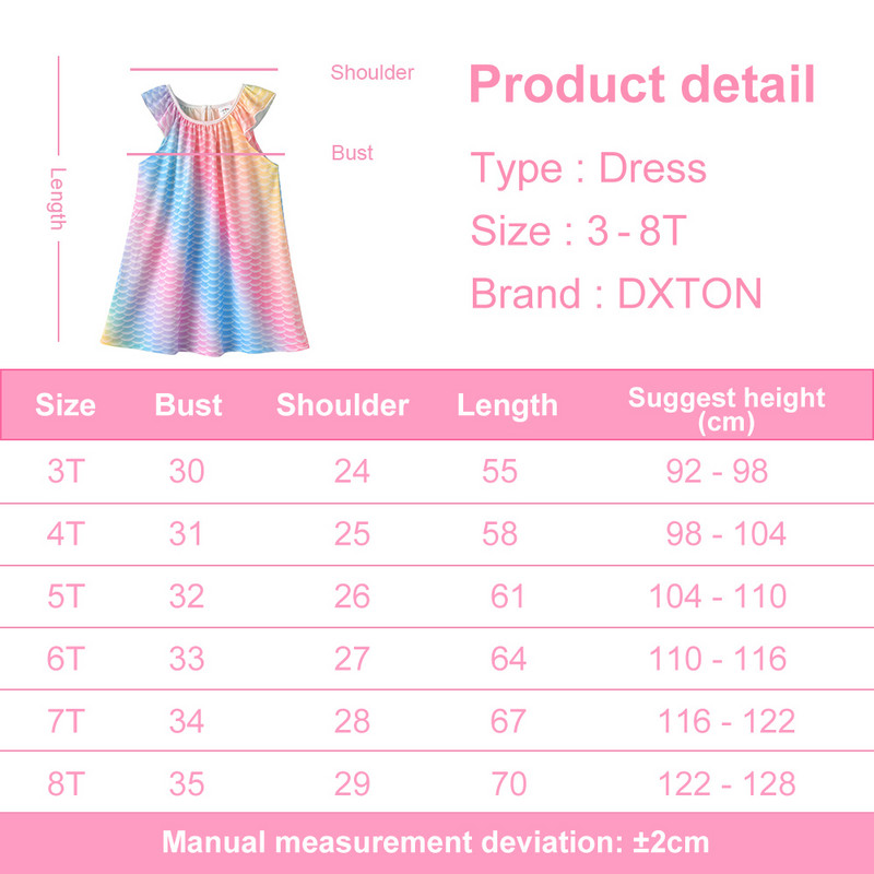 DXTON 2022 laste suvekleidid varrukateta printsess tüdrukute kleit, peokostüüm, väikelapse vikerkaar, vabaaja laste kleit,