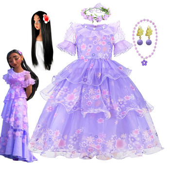 Baby Girls Encanto Charm Φορέματα Παιδική Στολή για Αποκριάτικο πάρτι Dolores Mirabel Isabella Princess Ρούχα Φόρεμα για μικρά παιδιά