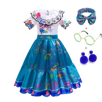 Бебешки момичета Encanto Charm Dresses Детски карнавален парти костюм Долорес Мирабел Изабела Принцеса Дрехи Бална рокля за малко дете