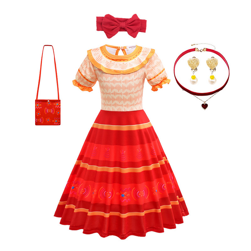 Beebitüdrukud Encanto võluvad kleidid laste karnevalipeo kostüüm Dolores Mirabel Isabella printsessiriided väikelapse balli kleit