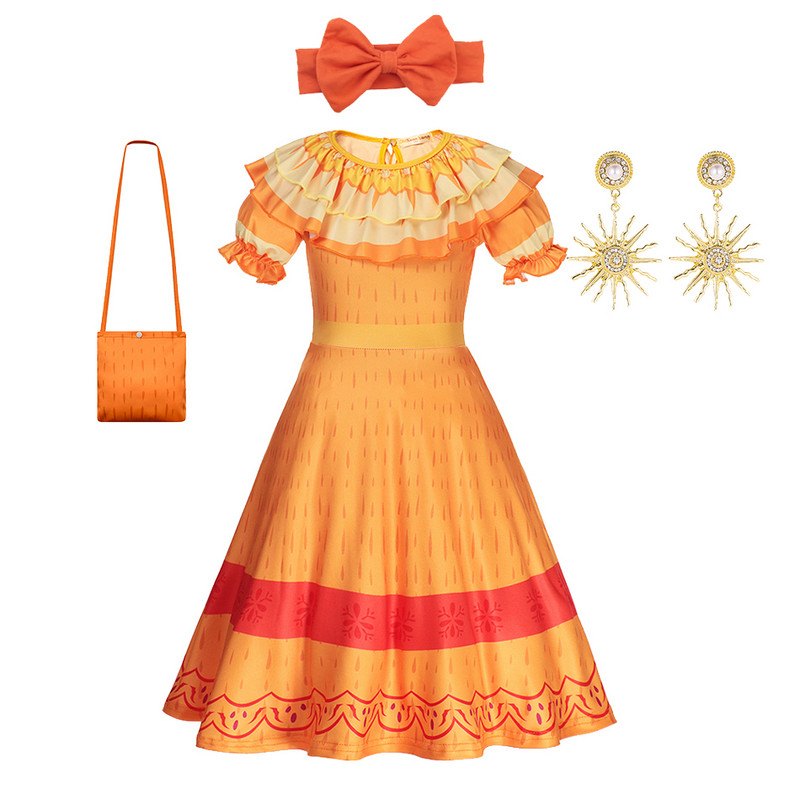 Beebitüdrukud Encanto võluvad kleidid laste karnevalipeo kostüüm Dolores Mirabel Isabella printsessiriided väikelapse balli kleit