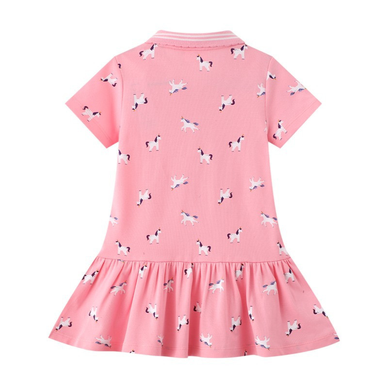 Ugrálóméterek Nyári Gyerek Lány Ruhák Sárga Kisgyermek Gyerek Ruhák Rövid ujjú Születésnapi babaruhák