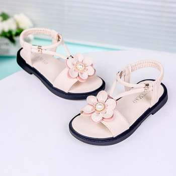 Сандали за момичета принцеса Меки детски плажни обувки Детски летни сандали с цветя Модни висококачествени сладки сандали за момичета 26-36