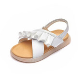 GT-CECD Sandaalid Tüdrukutele 2022 Suvised Väikelaste Lastejalatsid Nahast Armsad Volangid Pehme Tald Mood Baby Laste Sandaalid EU 21-30