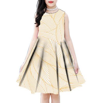 2022. aasta uus 3D-print Suvelilled Elegantne vabaaja printsessi peokleit Sügismoodne vabaajakleit 2–18-aastastele