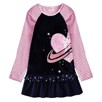 VIKITA pavasario ir rudens mergaičių suknelė ilgomis rankovėmis Medvilniniai animaciniai filmukai Vaikiški rūbai Vaikiški Princesės Laisvalaikio rūbai 2-8m.