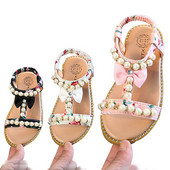 Bebe, male djevojčice, male sandale s biserima, cipele za princeze za djecu, sandale za plažu za djevojčice 1 2 4 5 6 godina, novo ljeto 2020.