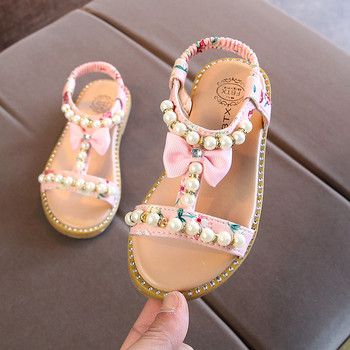 Baby Little Girls Toddler Pearls Beading Sandals Princess Shoes for Kids Girls Sindals Beach 1 2 4 5 6 Year Old New 2020 Summer