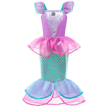 Κορίτσι Πριγκίπισσα Φόρεμα Μικρή Γοργόνα Κοστούμι μωρό Φόρεμα Ariel Καλοκαίρι Παιδικά Ρούχα για πάρτι γενεθλίων αποκριών 3-10 ετών