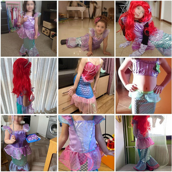 Κορίτσι Πριγκίπισσα Φόρεμα Μικρή Γοργόνα Κοστούμι μωρό Φόρεμα Ariel Καλοκαίρι Παιδικά Ρούχα για πάρτι γενεθλίων αποκριών 3-10 ετών