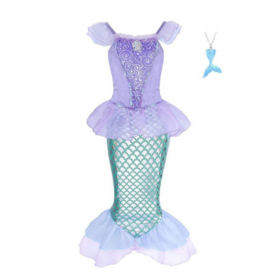 Tüdruku printsessi kleit Väike merineitsi kostüüm Beebitüdruk Arieli kleit suvine lastele Halloweeni sünnipäevapeo riided 3-10 aastat