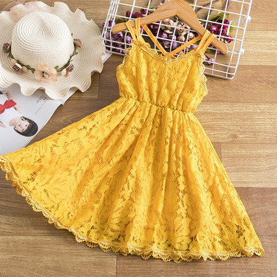 Suknelės su nėriniais, siuvinėti mergaitėms, vaikiškos, be rankovių, gėlių princesė, elegantiška vakarėlis Tutu Vestidos 3-8 metų vaikams