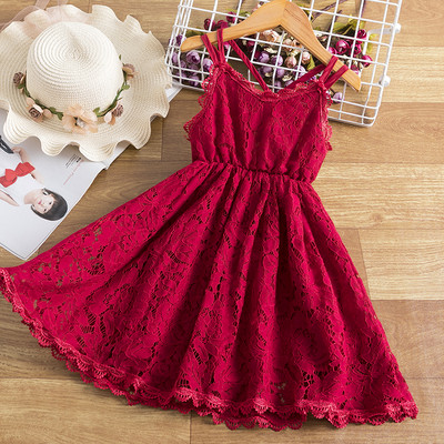 Suknelės su nėriniais, siuvinėti mergaitėms, vaikiškos, be rankovių, gėlių princesė, elegantiška vakarėlis Tutu Vestidos 3-8 metų vaikams