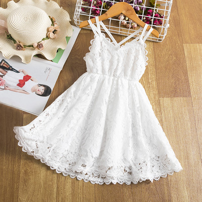 Suknelės su nėriniais, siuvinėti mergaitėms, vaikiškos, be rankovių, gėlių princesė, elegantiška vakarėlis Tutu Vestidos 3-8 metų vaikams