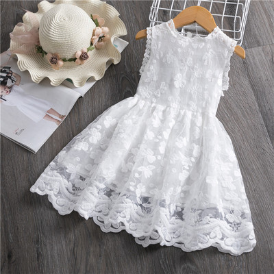 Suknelės su nėriniais, siuvinėti mergaitėms, vaikiškos, be rankovių, gėlių princesė, elegantiška vakarėlis Tutu Vestidos 3-8 metų vaikams