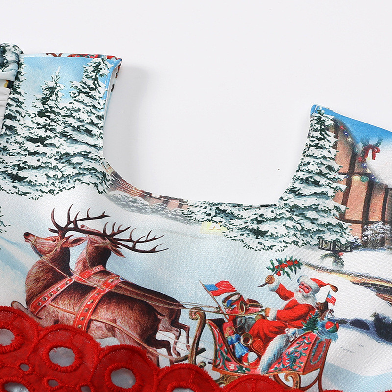 2022 m. kalėdinės princesės suknelės kūdikių mergaičių suknelės, raudonos lankelis, gimtadienio vakarėlis Kalėdų senelio sniego drabužiai Vaikiški drabužiai, apranga mažylio kalėdiniai kostiumai