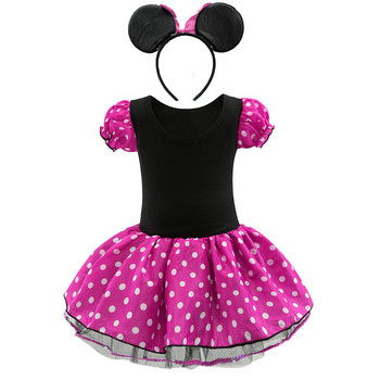 Παιδικό φόρεμα Mickey Mouse Dot Μαγιό για κορίτσια Cosplay Minnie Cospaly Κοστούμι Princess Child Birthday Party Ballet Vestido