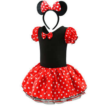 Παιδικό φόρεμα Mickey Mouse Dot Μαγιό για κορίτσια Cosplay Minnie Cospaly Κοστούμι Princess Child Birthday Party Ballet Vestido