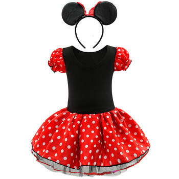 Παιδικό φόρεμα Mickey Mouse Dot Μαγιό για κορίτσια Cosplay Minnie Cospaly Κοστούμι Princess Child Birthday Party Ballet Vestido