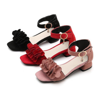 Καλοκαιρινά παιδικά δερμάτινα παπούτσια για κορίτσια Νυφικά παπούτσια Παιδικά Princess Flower σανδάλια για κορίτσια Casual παπούτσια χορού Flat σανδάλια