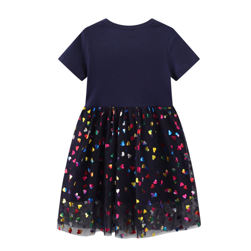 Ugrás méterek forrón eladó egyszarvú nyomat nyári hercegnő buli tutu baba ruhák születésnapi ajándék gyerek jelmez hálós lányok