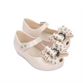 Laste suvekingad Mini Melissa Sparkle Bowknot moesandaalid Kids Girls Kaunitar ja koletis roos tarretises kingad MN067