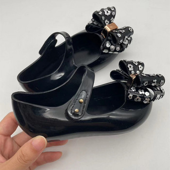 Παιδικά καλοκαιρινά παπούτσια Mini Melissa Sparkle Bowknot πέδιλα μόδας Παιδικά κορίτσια Beauty and the beast rose jelly shoes MN067