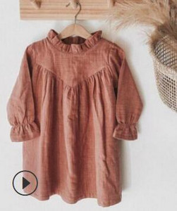 Drabužiai mergaitėms, 2021 m. vasara, solidi mergaičių suknelė mažyliams, laisvalaikio mergaitėms, medvilninė lininė suknelė be rankovių