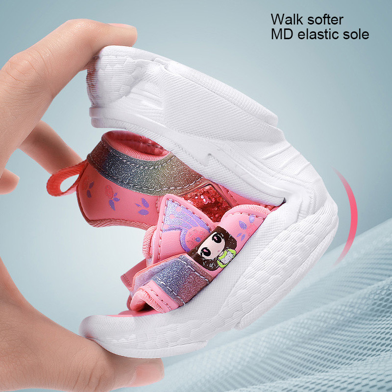 Lastele Tüdrukutele Sandaalid Pehmed Printsessisandaalid Kerged Särava Printiga beebijalatsid Mugavad suvised Lastesandaalid