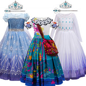 Encanto hercegnő ruha lányok Halloween Cosplay jelmez flitterek gyerek ruhák díszes karácsonyi gyerek jelmez születésnapi parti Vestido