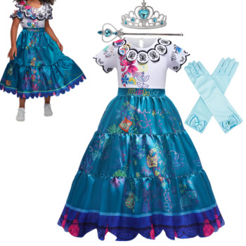 Encanto Princess Dress Girls Halloween Cosplay Costume Пайети Детски рокли Fancy XMAS Детски костюм Birthday Party Vestido