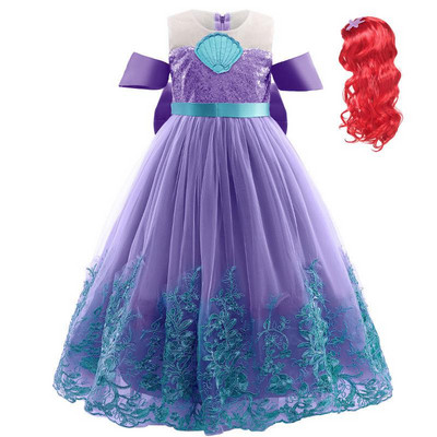 Tüdruku printsessi kleit Merineitsi tüdruku Arieli kleit Väike merineitsi kostüüm Halloweeni uhke kostüüm Laste karnevalipeo riided