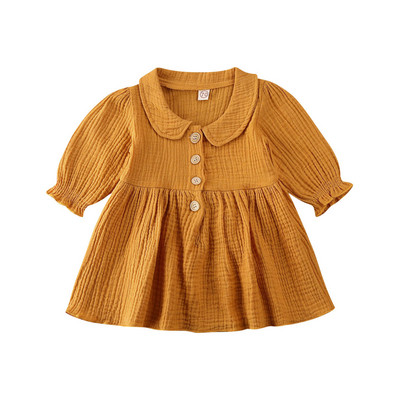 0-4Y Vintage väikelapse beebile tüdrukute kleit lilledega pikkade varrukatega volangidega Lillekleit tüdrukutele sügisesed kevadkostüümid