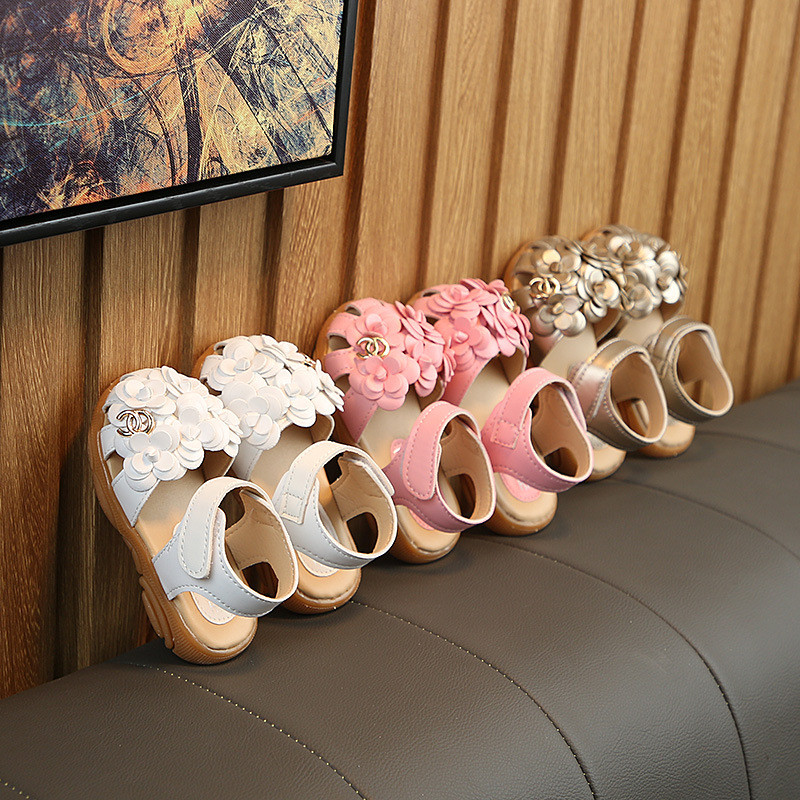 Basutės kūdikiams 1-6 metų mergaičių princesės bateliai Baotou 2019 vasariniai bateliai kūdikiams minkštas dugnas tuščiaviduriai basutės neslysta