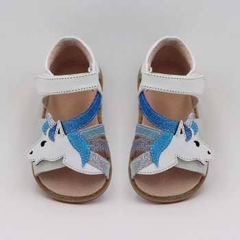 TipsieToes Κορυφαία μάρκα Unicorns Μαλακό δέρμα το καλοκαίρι Νέα κορίτσια Παιδιά ξυπόλητα παπούτσια Παιδικά σανδάλια Βρεφικό νήπιο 1-12 ετών