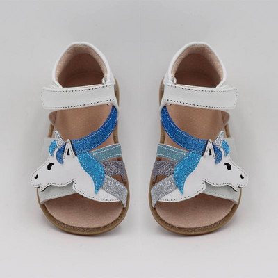 TipsieToes Populiariausių prekės ženklų Vienaragiai Minkšta oda vasarą Nauji Mergaičių Batai Basomis Vaikams Sandalai Kūdikiams 1–12 metų