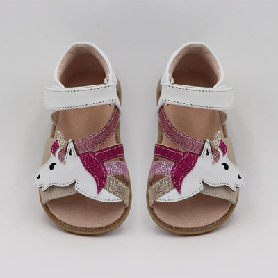 TipsieToes Populiariausių prekės ženklų Vienaragiai Minkšta oda vasarą Nauji Mergaičių Batai Basomis Vaikams Sandalai Kūdikiams 1–12 metų