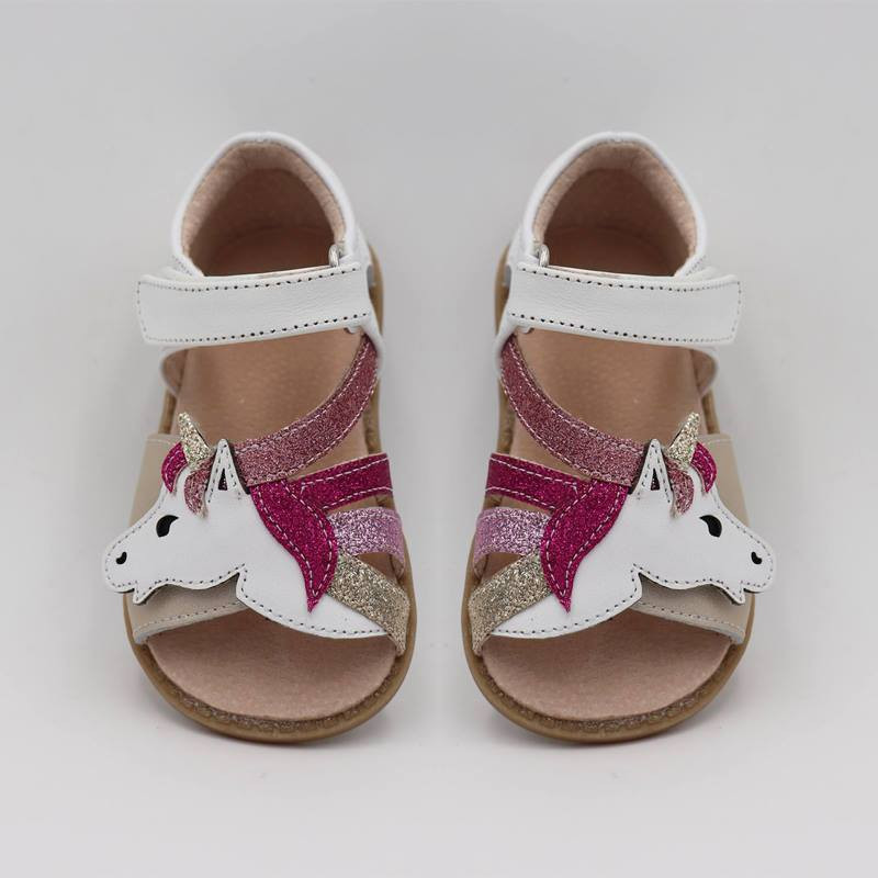 TipsieToes Populiariausių prekės ženklų Vienaragiai Minkšta oda vasarą Nauji Mergaičių Batai Basomis Vaikams Sandalai Kūdikiams 1–12 metų