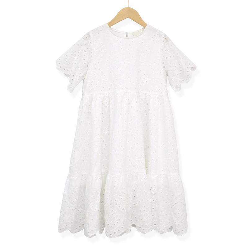 2022 m. vasaros mergaičių suknelė su pamušalu, siuvinėta 100 % medvilne, kūdikių princesės midi suknelė, vaikiška vakarėliui, #8801