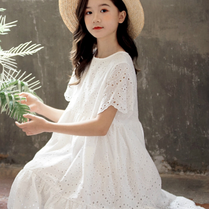 2022 m. vasaros mergaičių suknelė su pamušalu, siuvinėta 100 % medvilne, kūdikių princesės midi suknelė, vaikiška vakarėliui, #8801