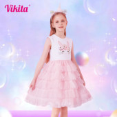VIKITA Kids Tutu Ruha Lányoknak Tipegő Nyári Ujjatlan Hercegnő Ruhák Lány Elegáns Buli Báli Ruha Gyermekruházat