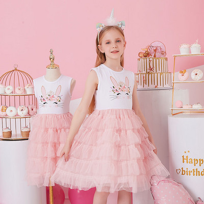 VIKITA Kids Tutu Ruha Lányoknak Tipegő Nyári Ujjatlan Hercegnő Ruhák Lány Elegáns Buli Báli Ruha Gyermekruházat