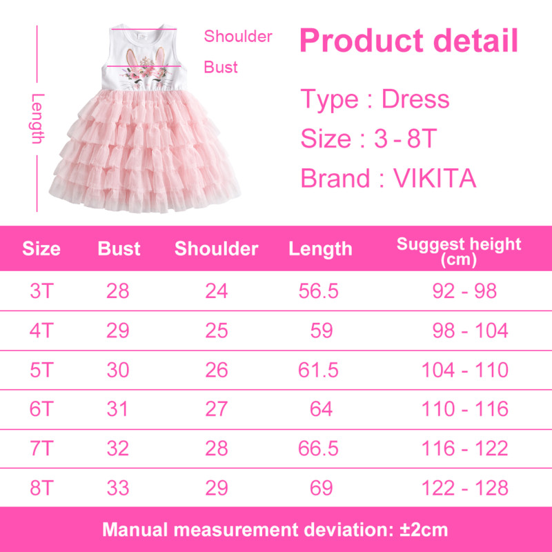 VIKITA Kids Tutu Ruha Lányoknak Tipegő Nyári Ujjatlan Hercegnő Ruhák Lány Elegáns Buli Báli Ruha Gyermekruházat