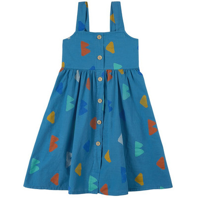 2022 m. „Bobo“ nauja vasaros pavasario vaikiška suknelė „BC“ prekės ženklo mergaičių miela spauda ilgomis rankovėmis princesiška suknelė kūdikiui, vaikui skirta medvilniniai viršutiniai drabužiai