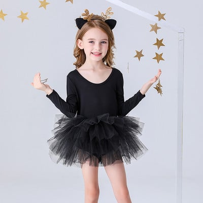 Mergaičių suknelė Vaikiška sijonėlis Graži kūdikių mergaičių nėriniuota baleto suknelė vaikams Tiulis Tutu berankove liemenė Suknelė Vestidos mergaičių suknelės