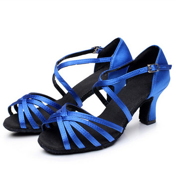 Детски танцови обувки Висококачествени новопристигнали сандали за момичета Детски бални обувки за танго салса латино танци на нисък ток