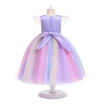 Νέο κορίτσι Rainbow Unicorn Φόρεμα για Παιδιά Κέντημα Φόρεμα μπάλα Μωρό κορίτσι Πριγκίπισσα Φορέματα γενεθλίων Στολή πάρτι Παιδικά ρούχα