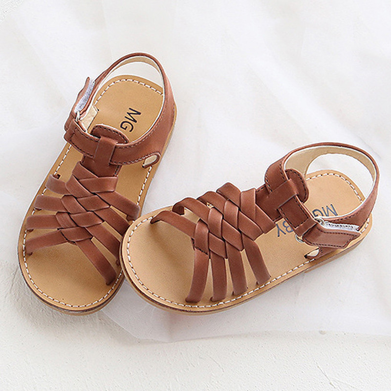 Gyerek lány szandál totyogó Lányok lapos szandál lányok fonott szandál