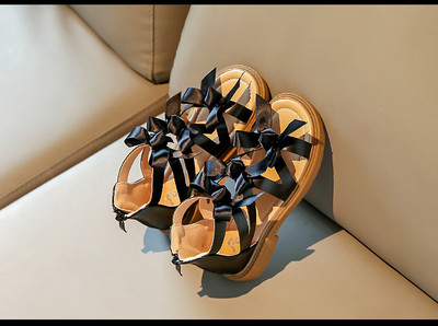 Vasaros mergaičių sandalai Gėlės Peteliškės Saldūs Minkšti laisvalaikio paplūdimio batai Vaikams Princesės Sandalai Madingi Gladiatoriaus batai